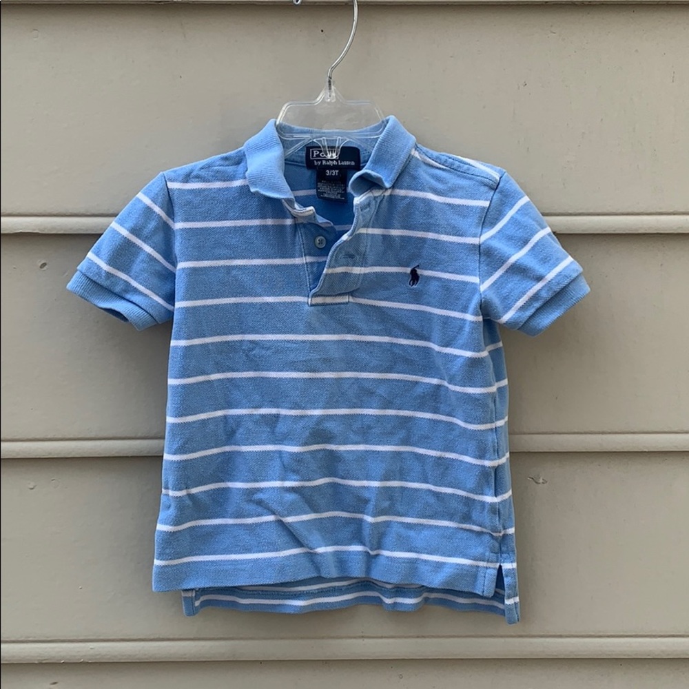 Blue stripe polo